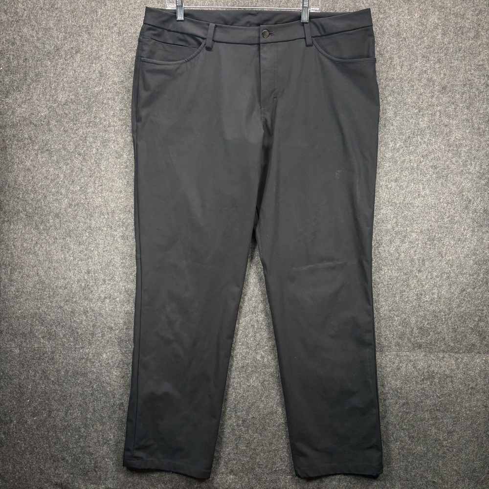 Lululemon ABC Commisson Pants Men's 40x32 Black Chino Golf Stretch